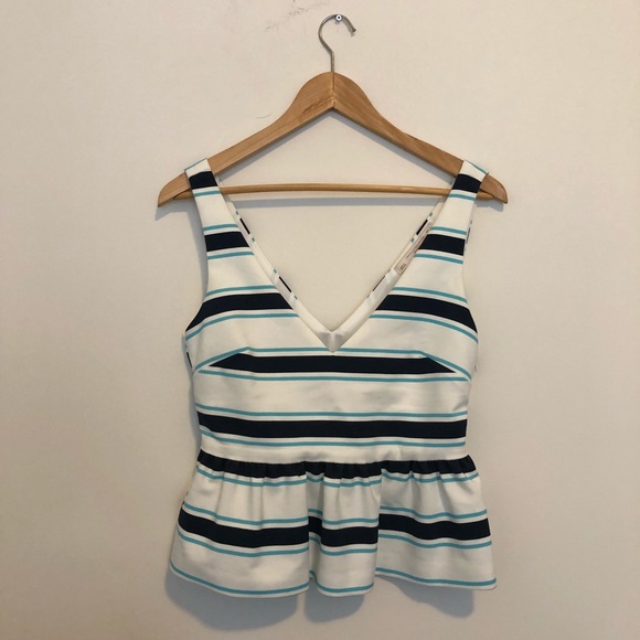 3/$30🌻ZARA Striped Peplum Top - Picture 6 of 9